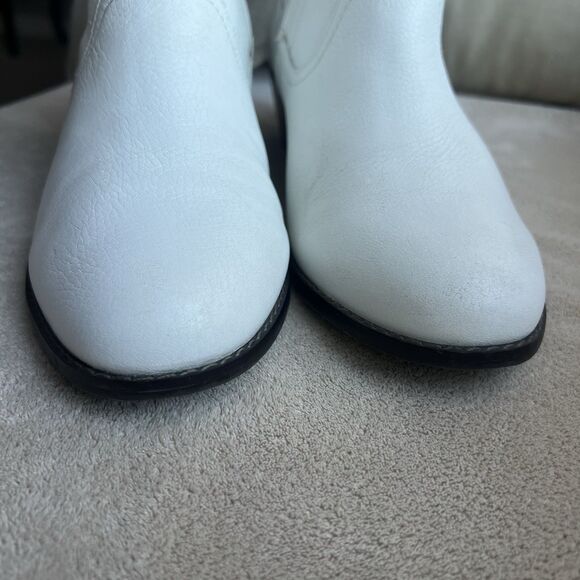 Vionic Roselyn White Leather Ankle Boot Bootie Women 8.5 Chic Minimalist Classic - Picture 8 of 14